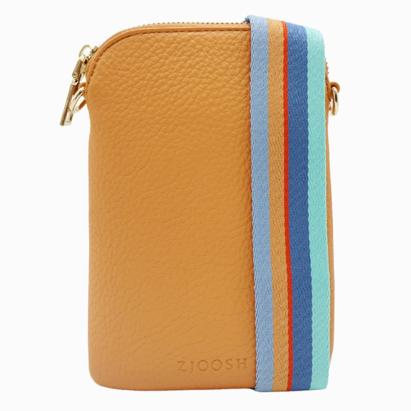 The Wanderer Cross Body Bag by Zjoosh is just the right size to carry a phone, lip gloss, cards and keys. With 4 internal card holders and an external zipper pocket on the back, she keeps all your easy to loose items safe. Available from www.thecollectivenz.com