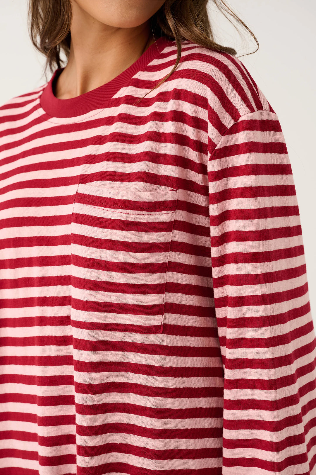 Harley Long Sleeve - Plum Stripe