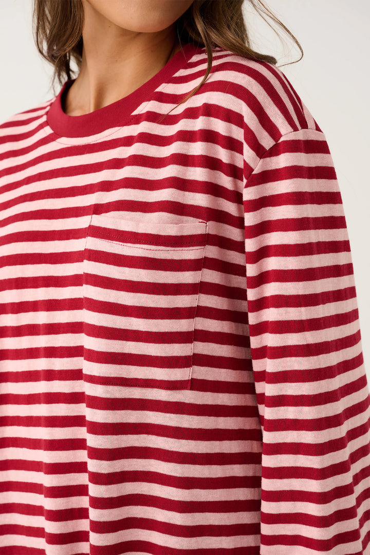 Harley Long Sleeve - Plum Stripe