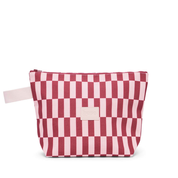 Red and white checkered bag on a white background