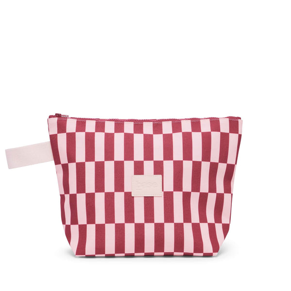 Red and white checkered bag on a white background