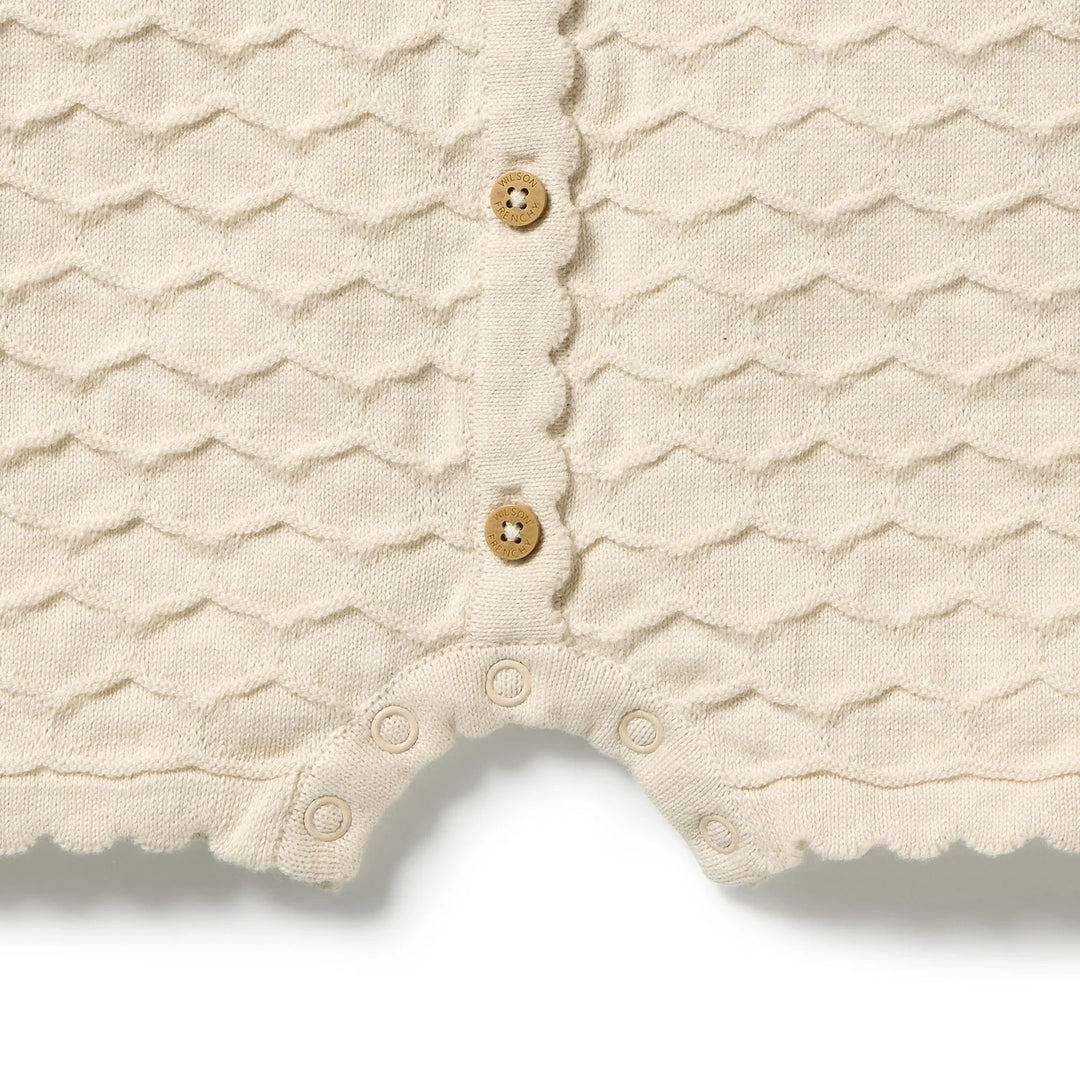Milk Cloud Knitted Chevron Growsuit | Wilson & Frenchy