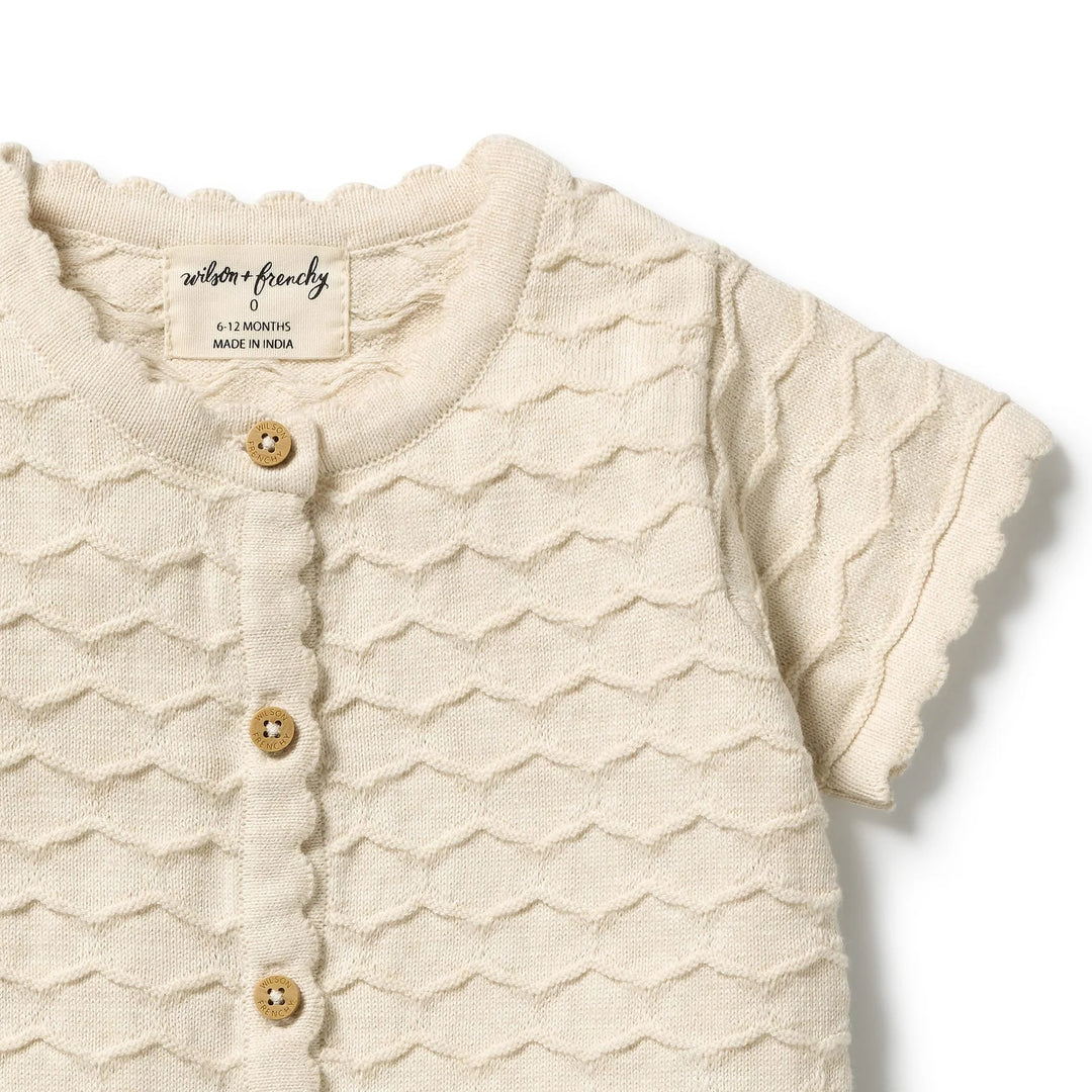 Milk Cloud Knitted Chevron Growsuit | Wilson & Frenchy