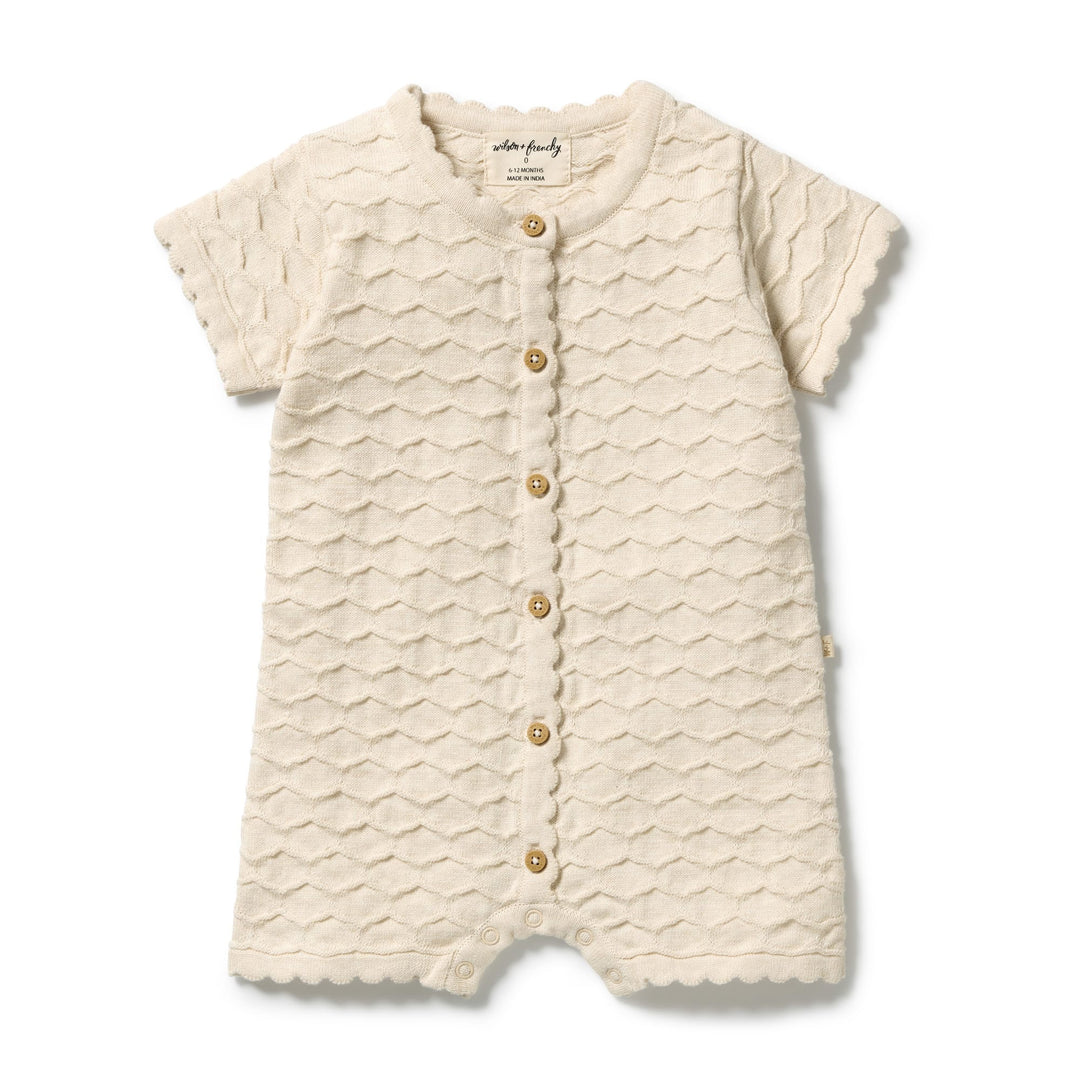 Milk Cloud Knitted Chevron Growsuit | Wilson & Frenchy