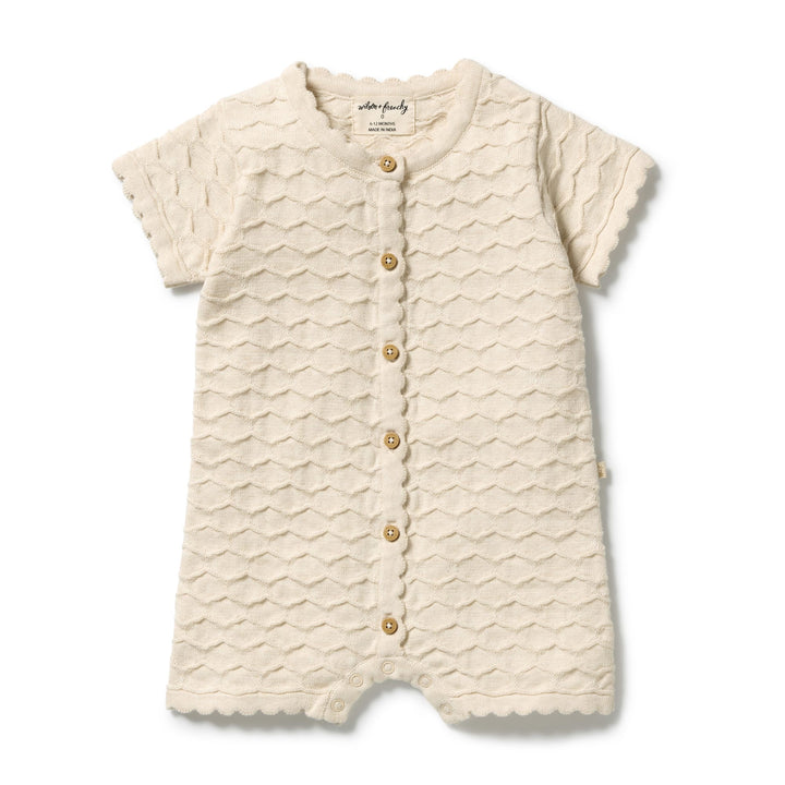 Milk Cloud Knitted Chevron Growsuit | Wilson & Frenchy