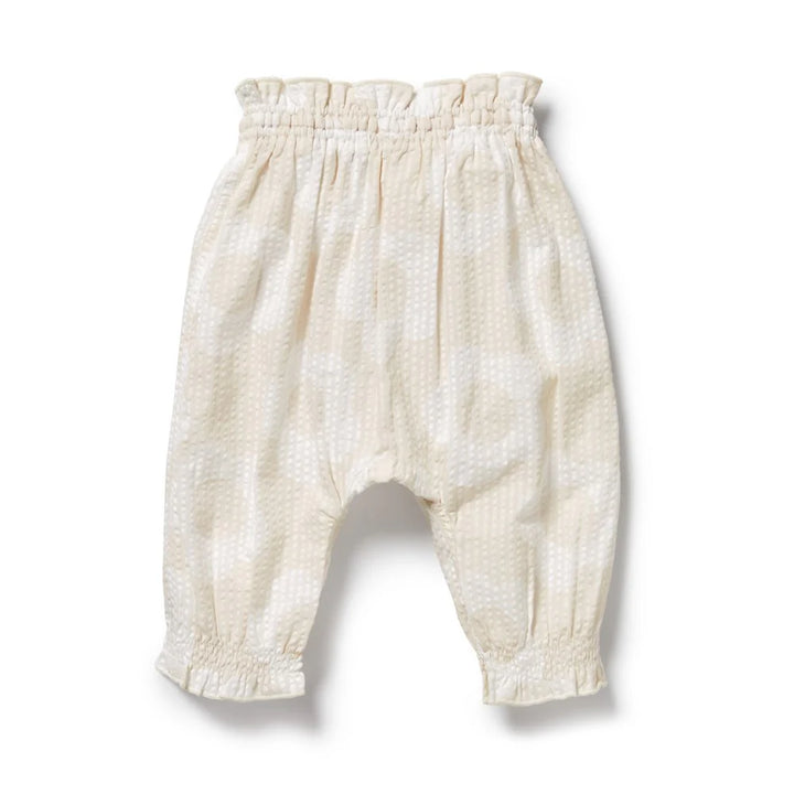 Wilson & Frenchy Beige baby pants with a soft texture on a white background