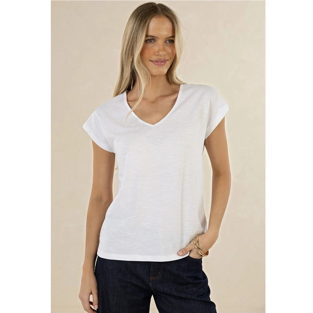 Must have White SS V-Neck | Humidity