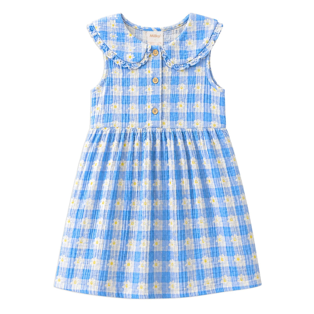 Daisy Check Dress | Milky