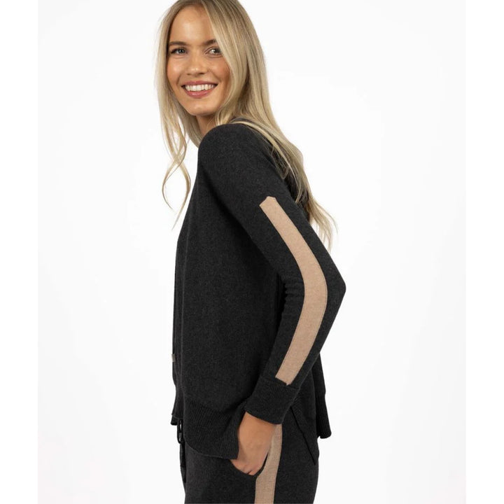 Peyton Hoodie - Charcoal/Latte (HW26318)