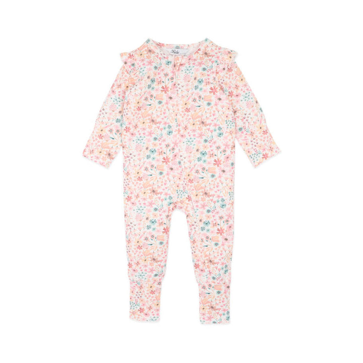 Fern Floral Organic LS Zipsuit