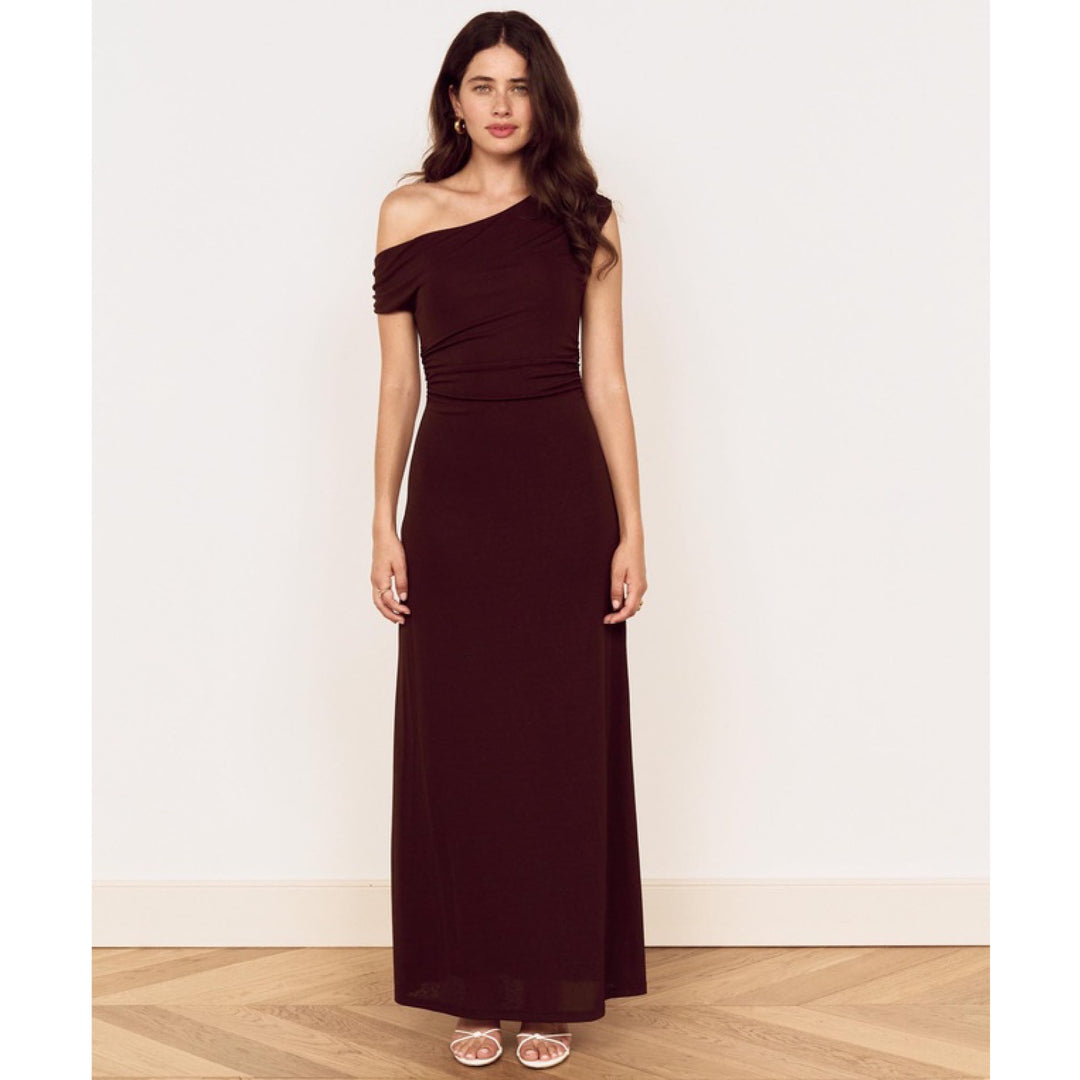 Aster Chocolate Mesh Midi Dress | Minkpink