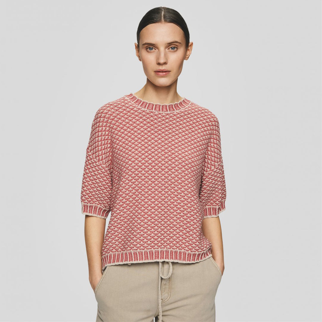 MSCH Catina Pilla 2/4 Pullover - Oatmeal/F Rose