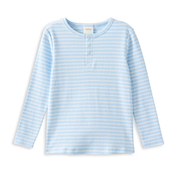 Mist Stripe Henley