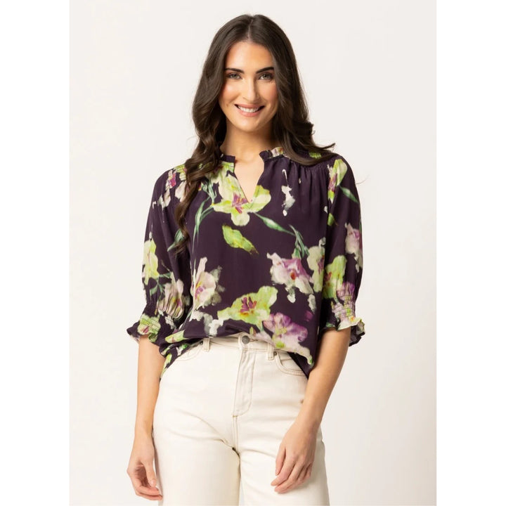 SS Gifted Top Merlot Bloom | Seeking Lola