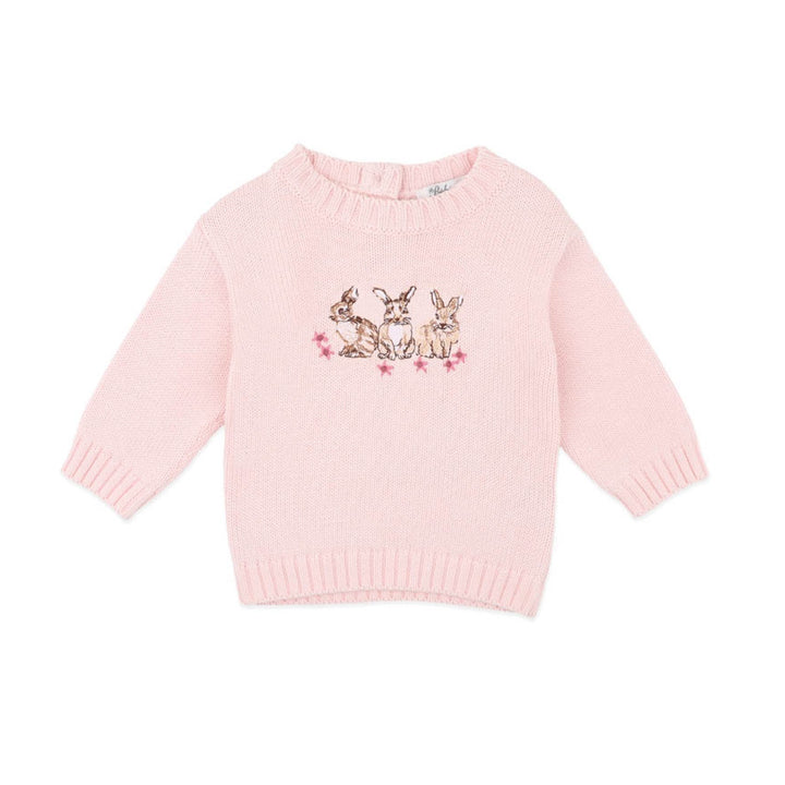 Winnie Emb Bunny Knitted Jumper