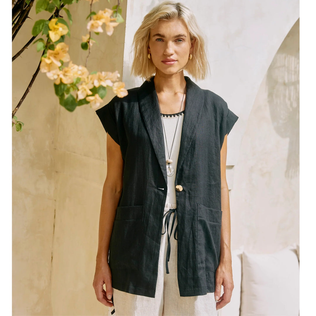 Eb + Ive Maris Blazer Vest - Black