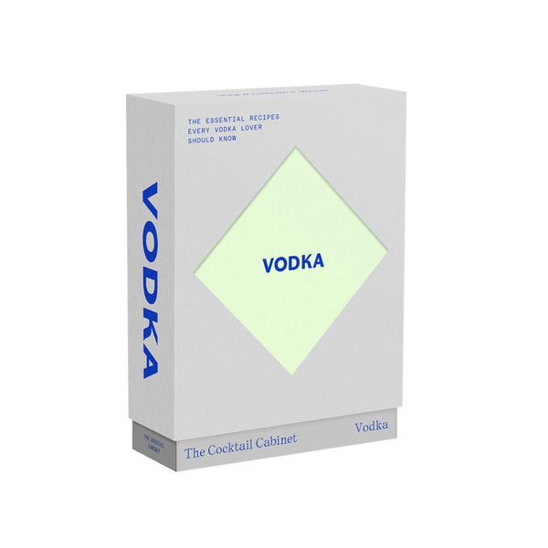 Vodka packaging with a green diamond-shaped label on a white background