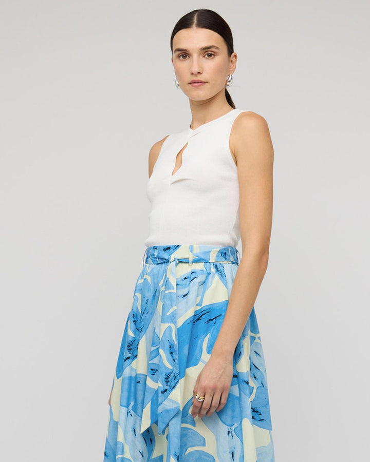 Arden Cutout Knit Top - White