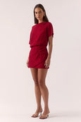 Aine Mini Dress - Raspberry