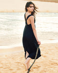 Sabine Cross Back Maxi Dress - Black