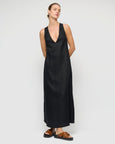 Sabine Cross Back Maxi Dress - Black