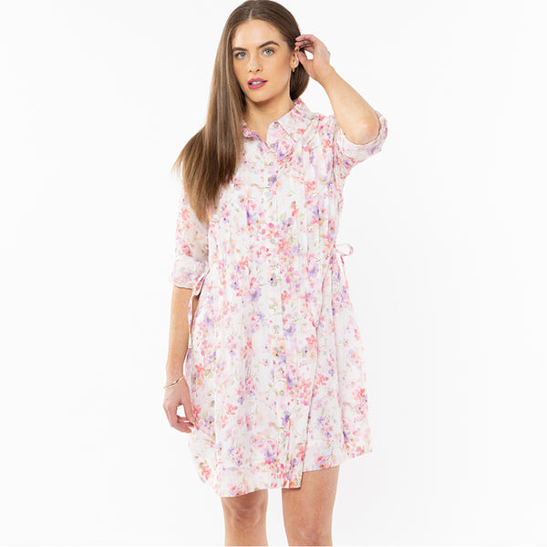 Indulgent Shirt Dress - Delicate Blossom (SL3503)