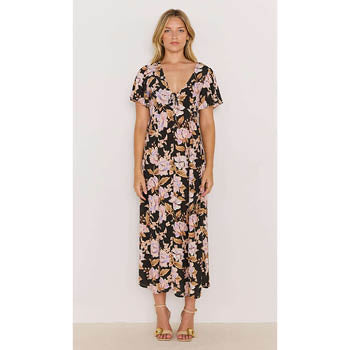 The Willow Midi Dress features a bold floral print on a soft, lightweight fabric that moves with you. With flutter sleeves and a relaxed tie-front detail, it’s the ultimate day-to-night piece. Available from www.thecollectivenz.com