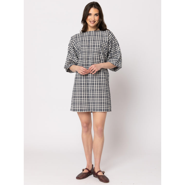 Batwing Dress Ink Check | Leila + Luca