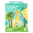 Packaging of 'Sticker by Numbers' with a giraffe illustration on a green background