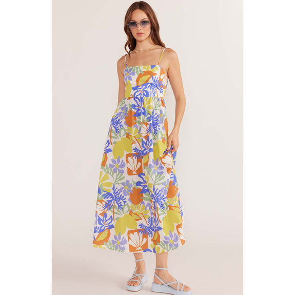 Dahlia Empire Midi Dress - Tropical