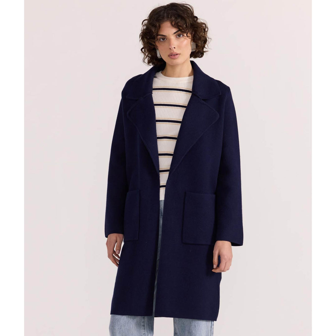 Where structure meets softness, the Hunter Coatigan is an essential outerwear piece designed for modern layering. Available from www.thecollectivenz.com