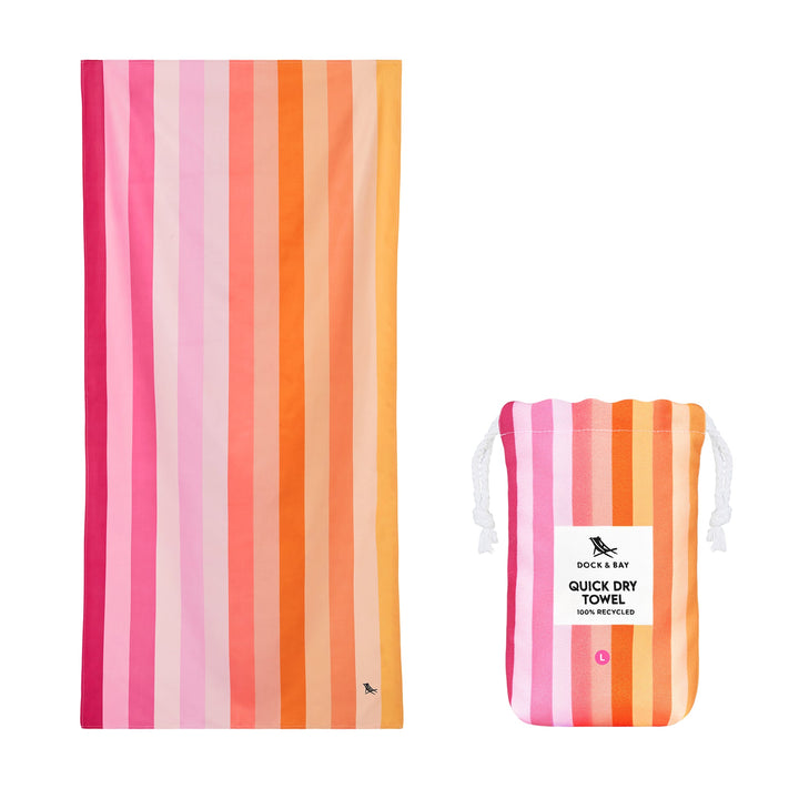 Dock & Bay: Beach Towel Summer Collection L - Miami Sorbet
