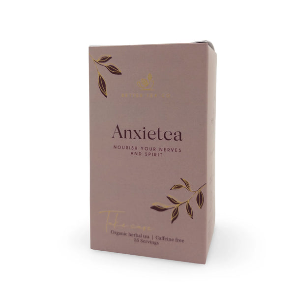 Anxietea tea box on a white background