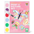 Paint a Picture Set packaging with butterflies and flowers on a pink background