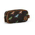 Pencil case with dinosaur pattern on a white background