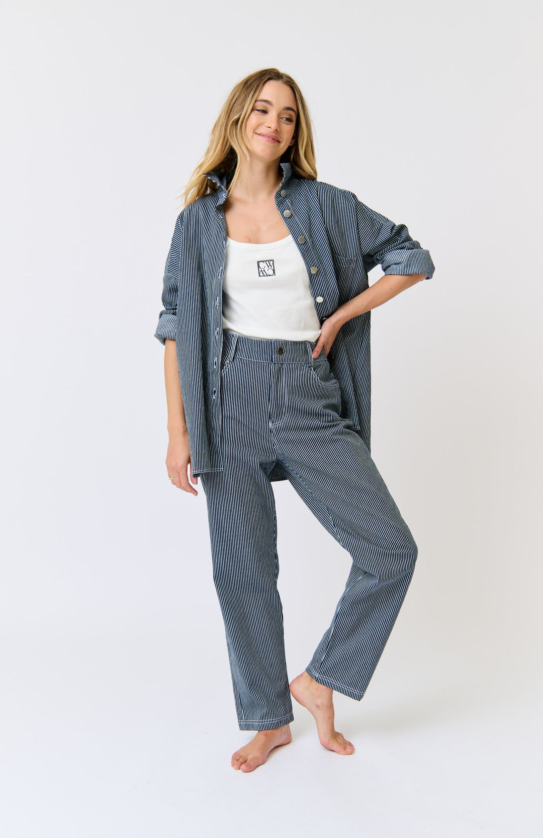 Baylor Pant Stripe - Denim