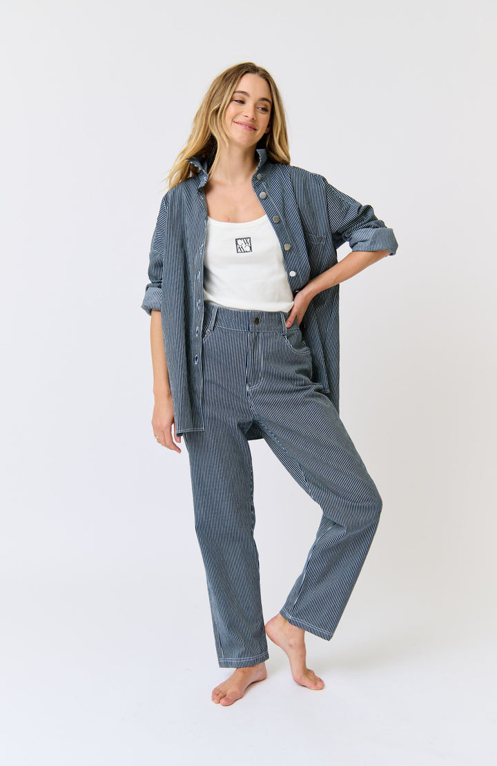 Baylor Pant Stripe - Denim