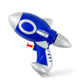 Toy gun designed like a rocket ship on a white background