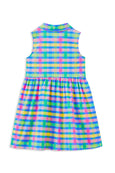 Colorful checkered dress on a white background