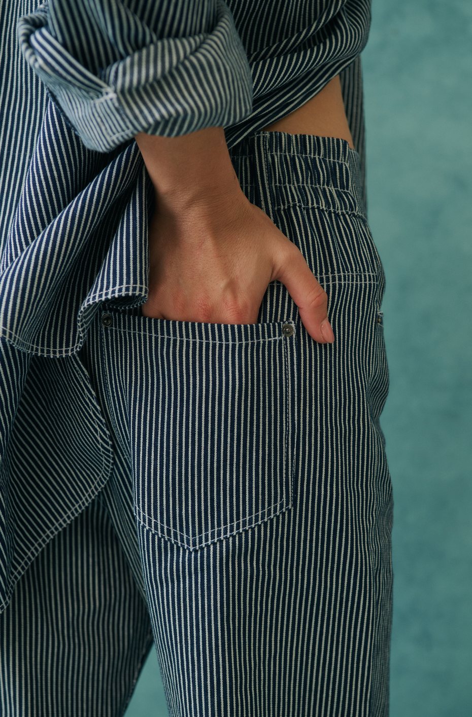 Baylor Pant Stripe - Denim