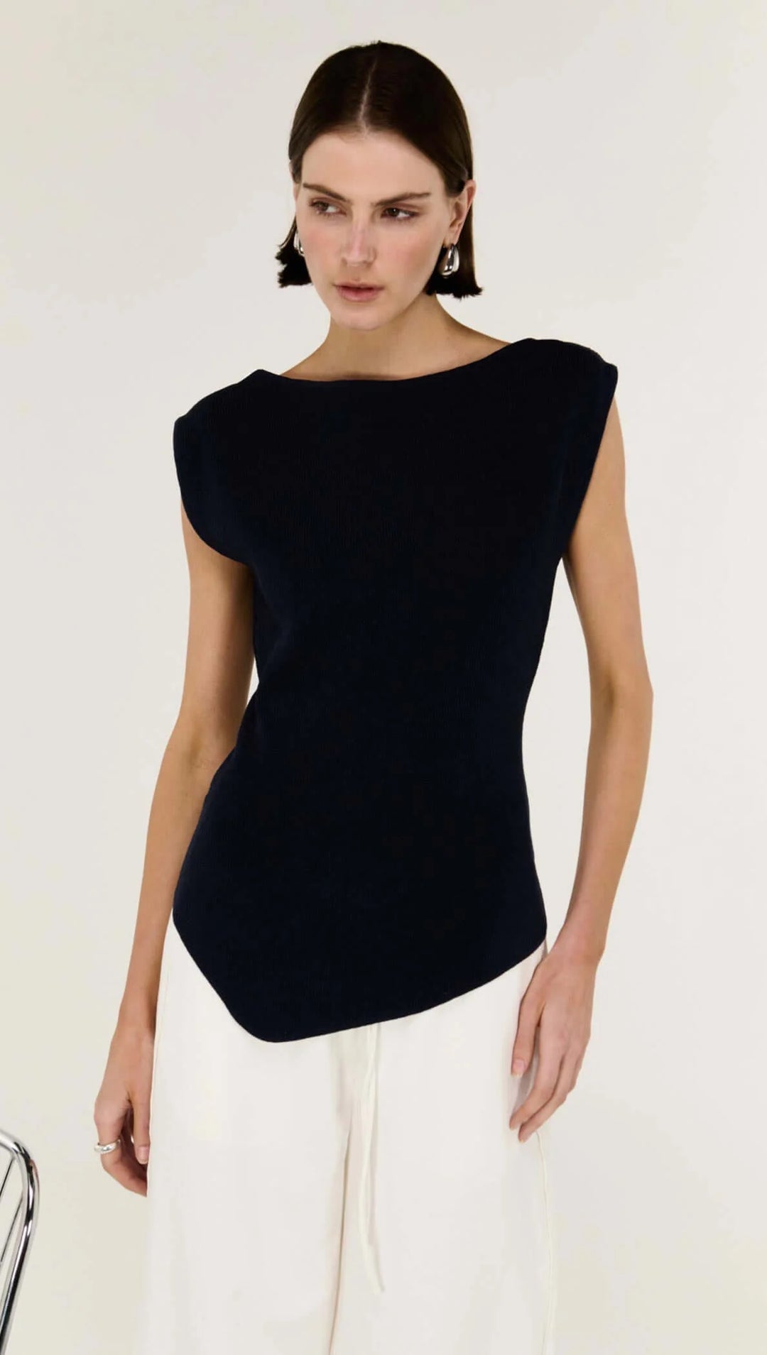 Cassian Assam Knit Top - Navy