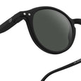 Black sunglasses with a white background