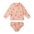Strawberry Kisses Cutwork Rashie Swimset
