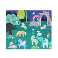 Children's play mat with unicorn and fantasy design on a white background