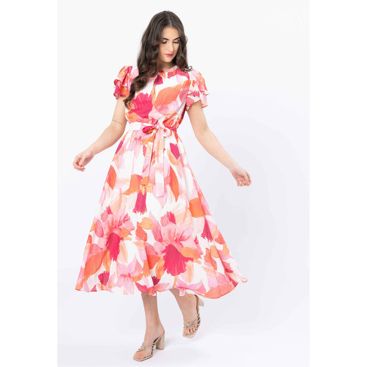 Coastal Maxi Dress - Pink Peach (SL3585-2) (LAST SIZE /14)