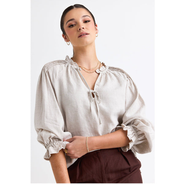 Re:Union linen blouse available from www.thecollectivenz.com