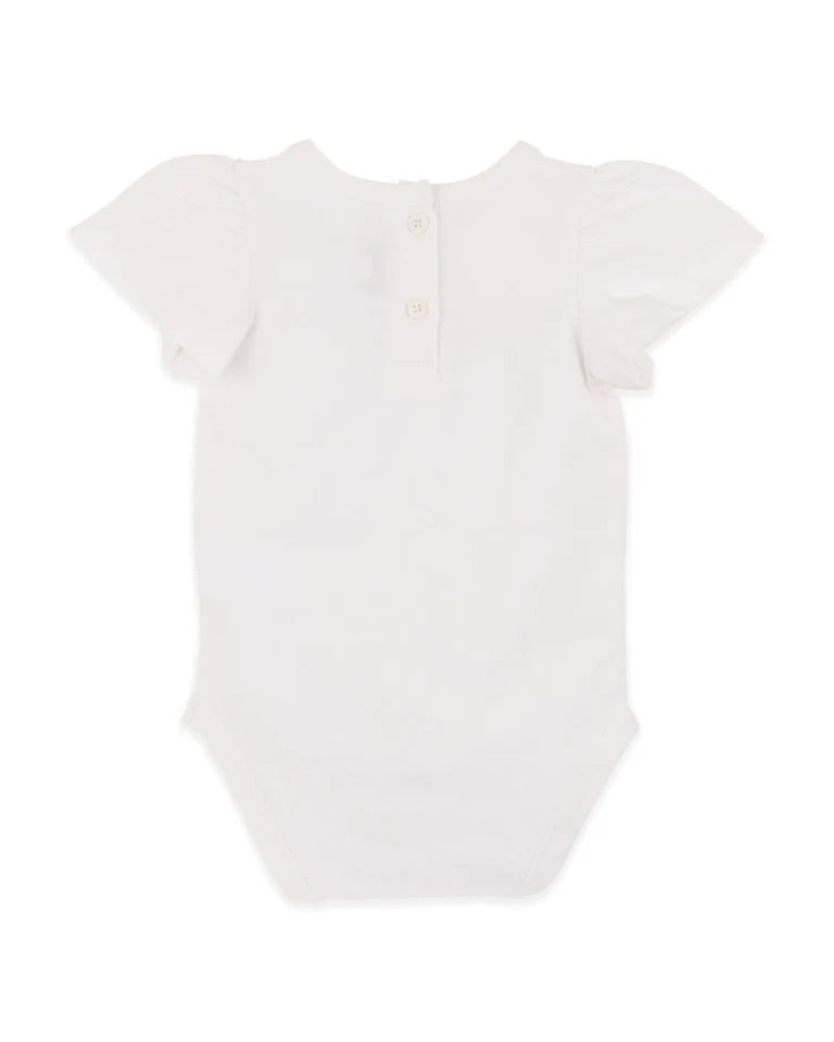 Grow Wild Embroidered bodysuit - Cloud