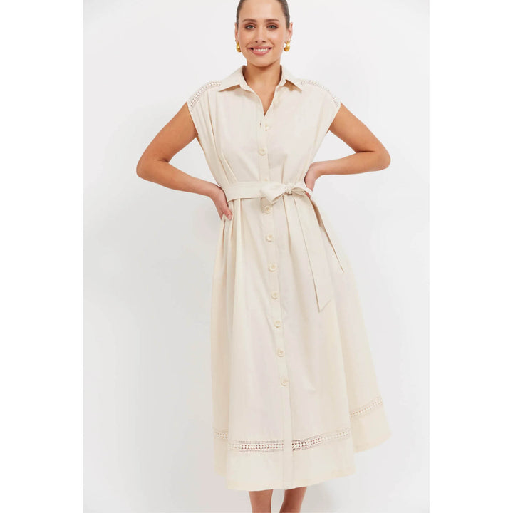 Santos Sleeveless Shirt Dress - Bisque