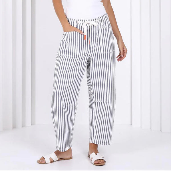 Carter Barrel Jean - Blue/White Stripe