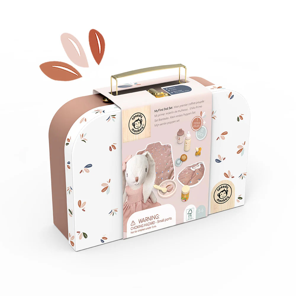 Baby product packaging with floral design on a white background